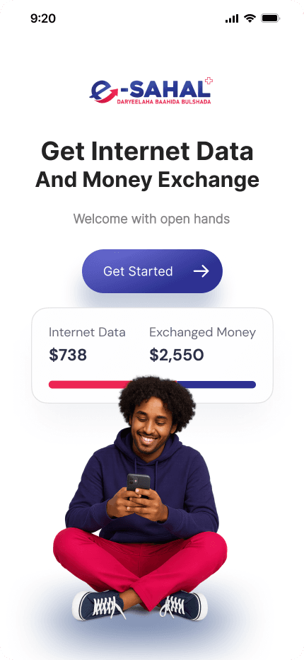 E-Sahal Plus App welcome screen