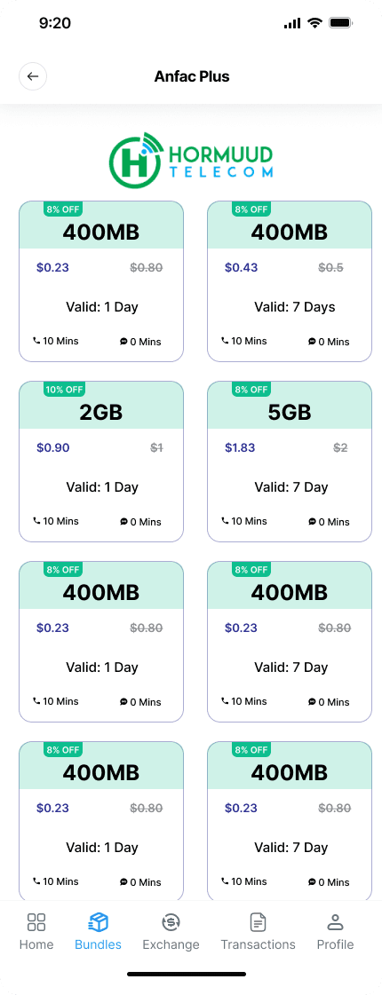 E-Sahal Plus App — Bundles
