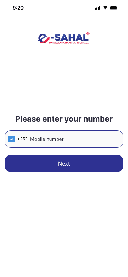 E-Sahal Plus App — Login