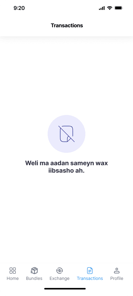 E-Sahal Plus App — Transactions